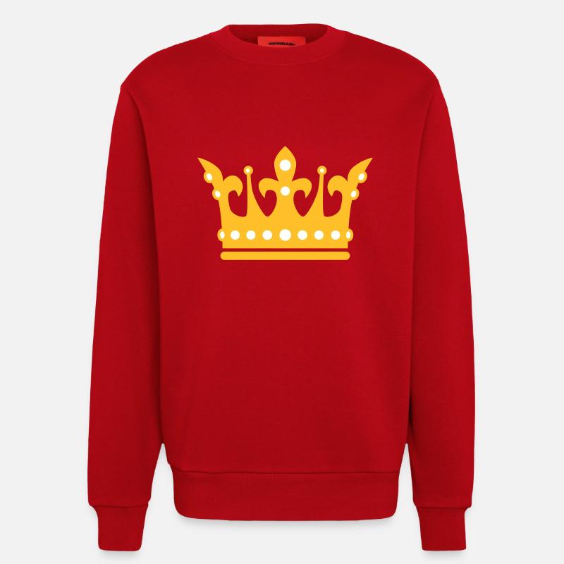 Krone / Crown 2c - Sweatshirt - made by SPREAD  - Rot