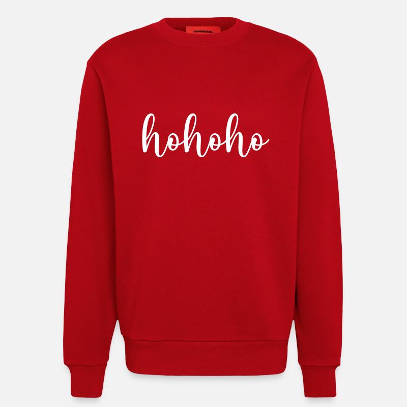 hohoho - Sweat bio décontracté fabriqué en UE - rouge