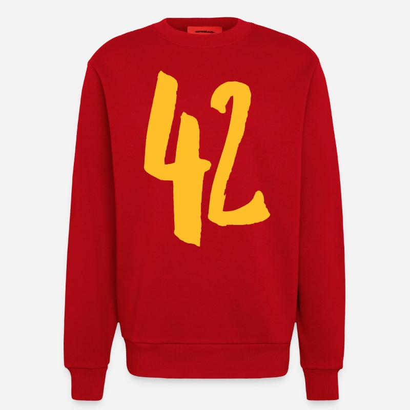 42 - Number - VECTOR - Sweatshirt - made by SPREAD  - red