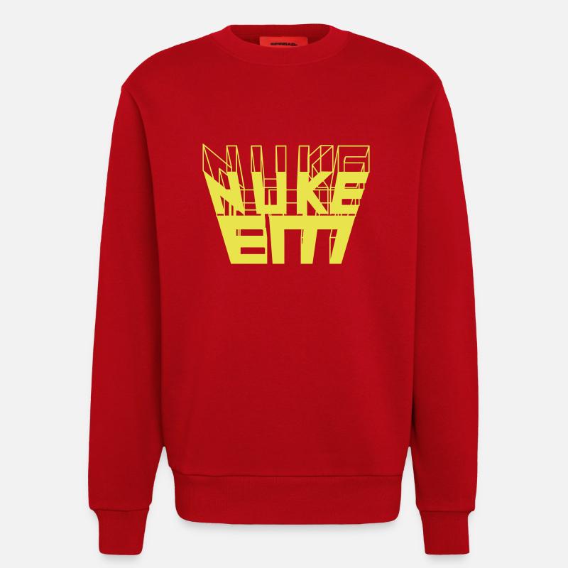 Nuke Em texte 3D - Sweat bio décontracté fabriqué en UE - rouge