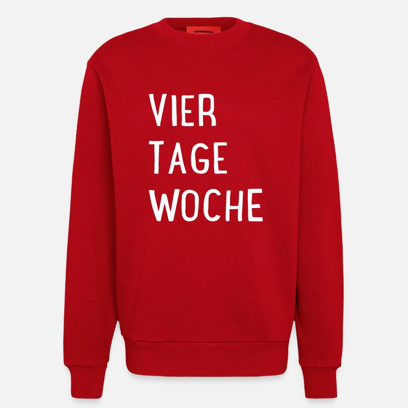 Four days a week - Sweatshirt - made by SPREAD - red