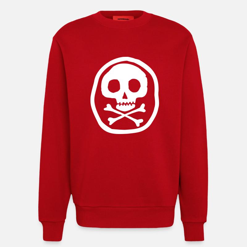 Schädel & Knochen - Sweatshirt - made by SPREAD  - Rot