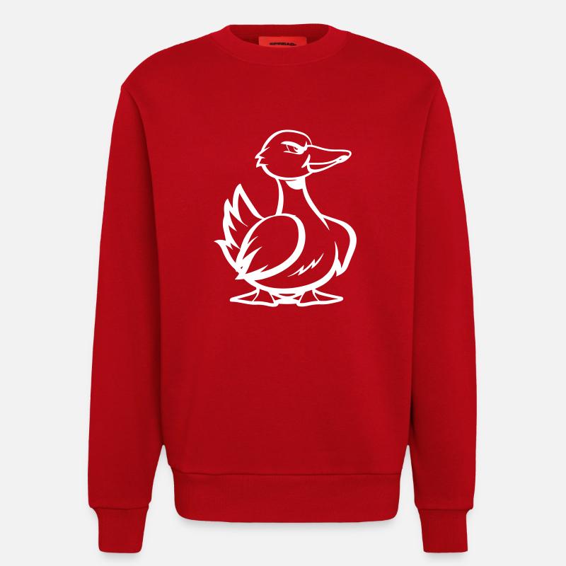ente comic - Sweatshirt - made by SPREAD  - Rot