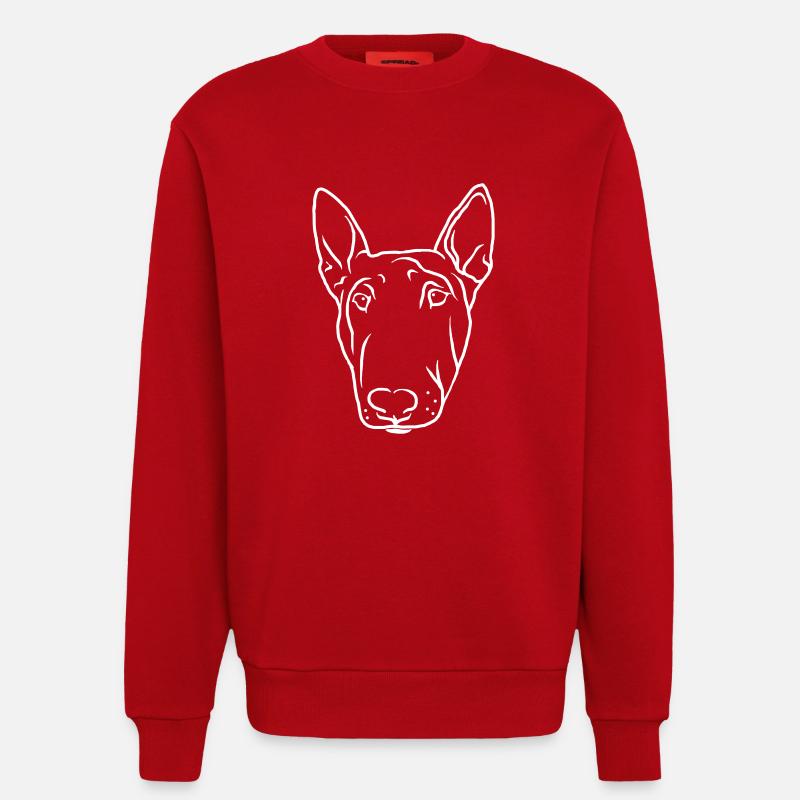 Bullterrier Kopf - Sweatshirt - made by SPREAD  - Rot