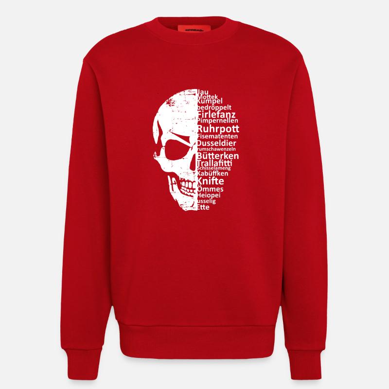 Ruhrpottskull - Sweatshirt - made by SPREAD  - Rot