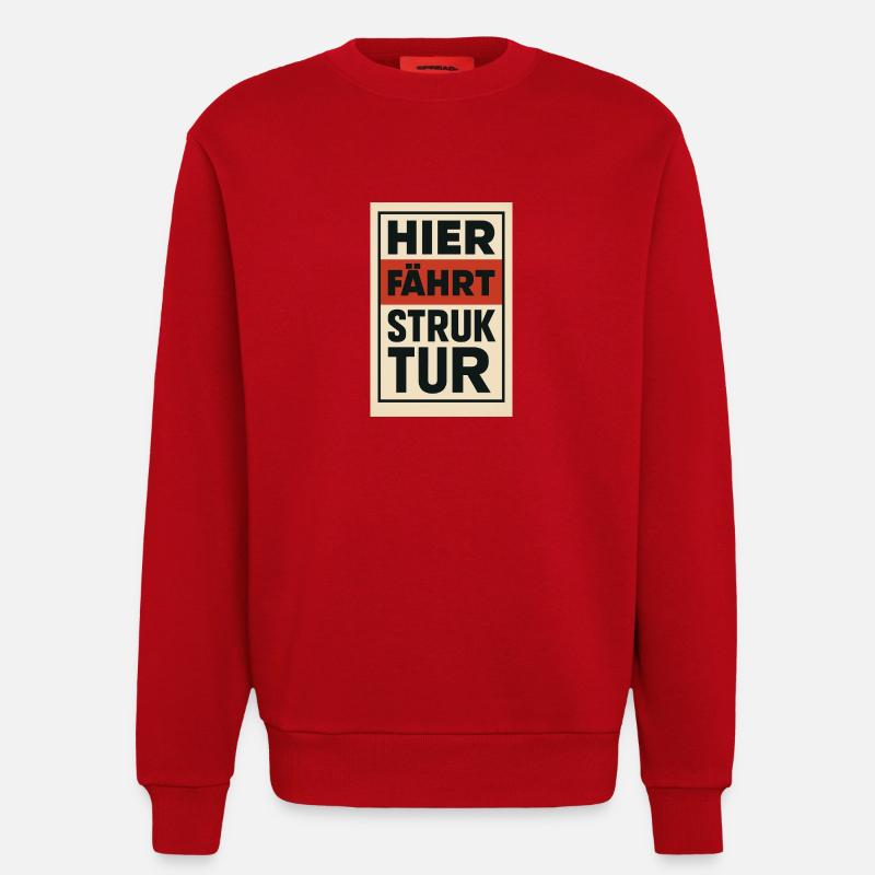 Here Drives Structure 1930s Poster - Sweatshirt - made by SPREAD  - red