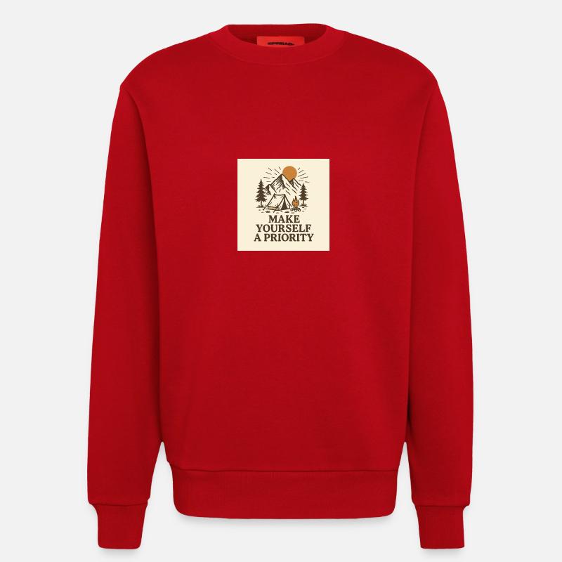 MAKE YOURSELF A PRIORITY - Sweatshirt - made by SPREAD  - Rot