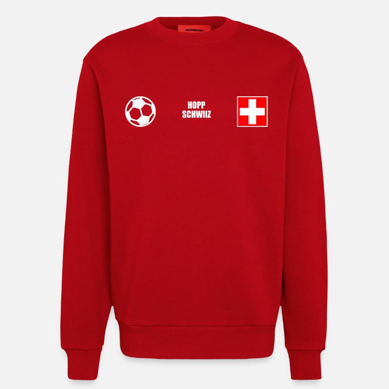 Schweiz - Sweatshirt - made by SPREAD  - Rot