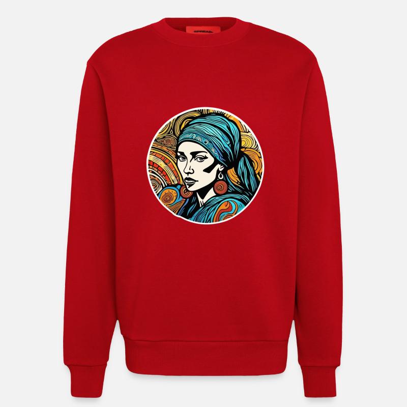 Artistic Portrait - Sweatshirt - made by SPREAD - Rot