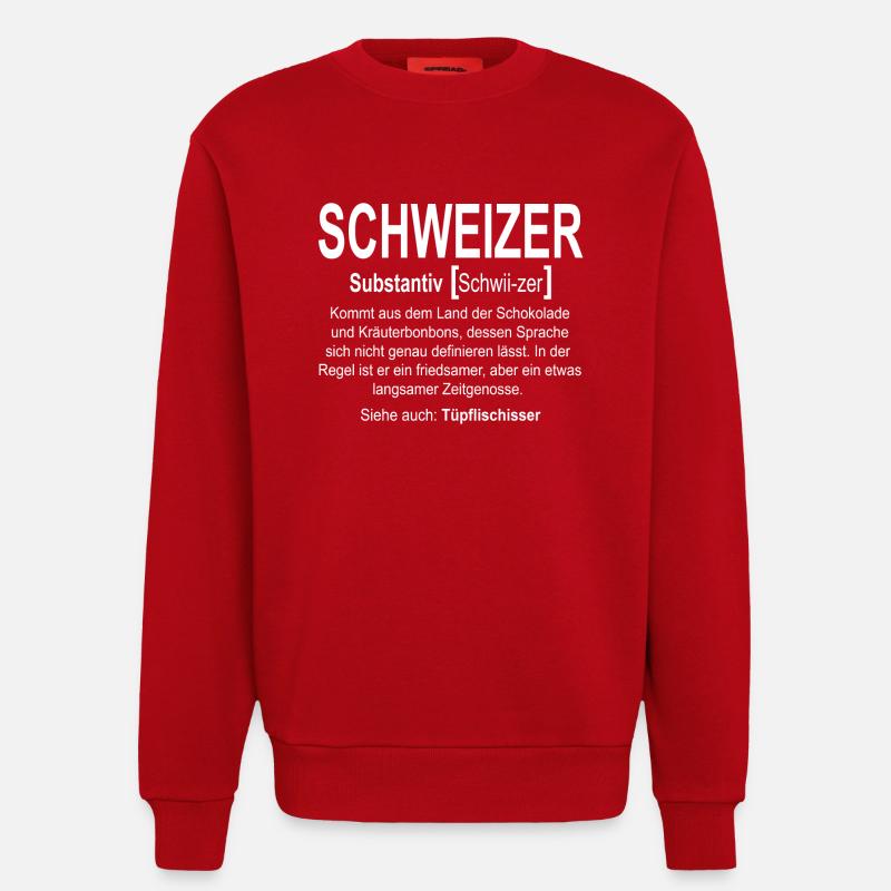 Schweiz - Schweizer definition - Sweatshirt - made by SPREAD - Rot