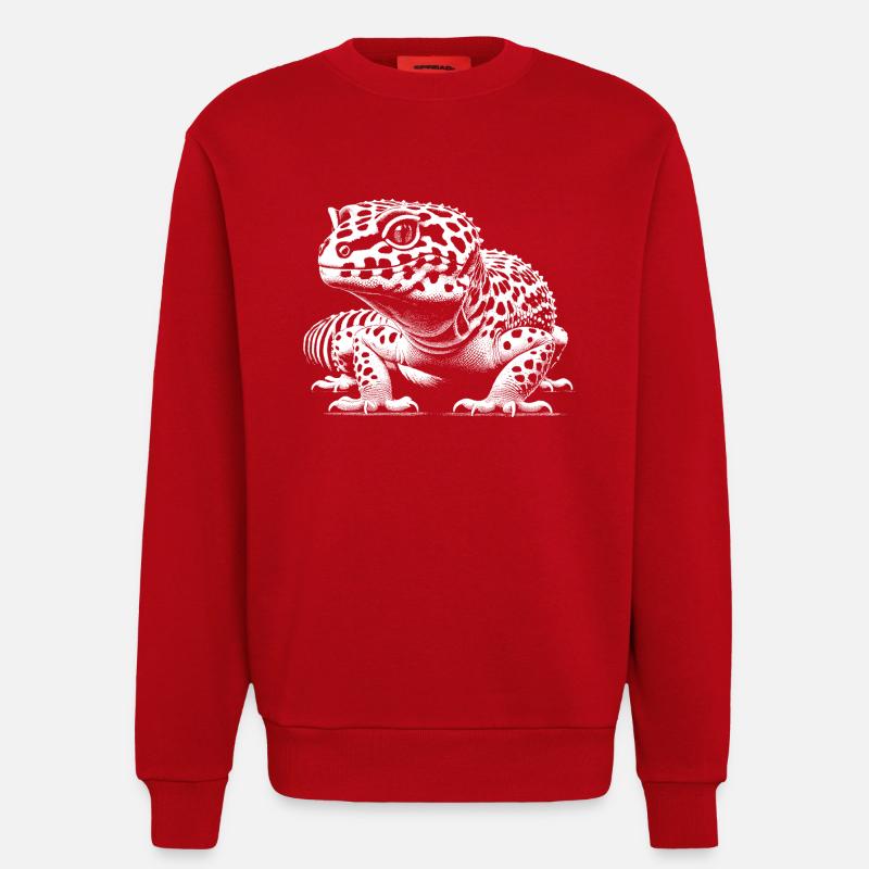 Leopard gecko - Sweatshirt - made by SPREAD  - red