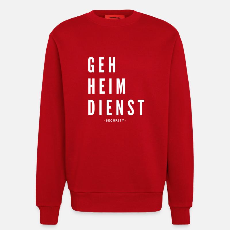 Security -Geheimdienst - Sweatshirt - made by SPREAD  - Rot