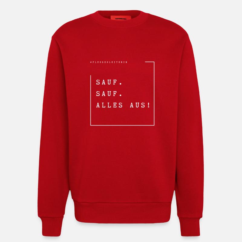 Hier spricht Eure Flugbegleiterin - Sweatshirt - made by SPREAD - Rot