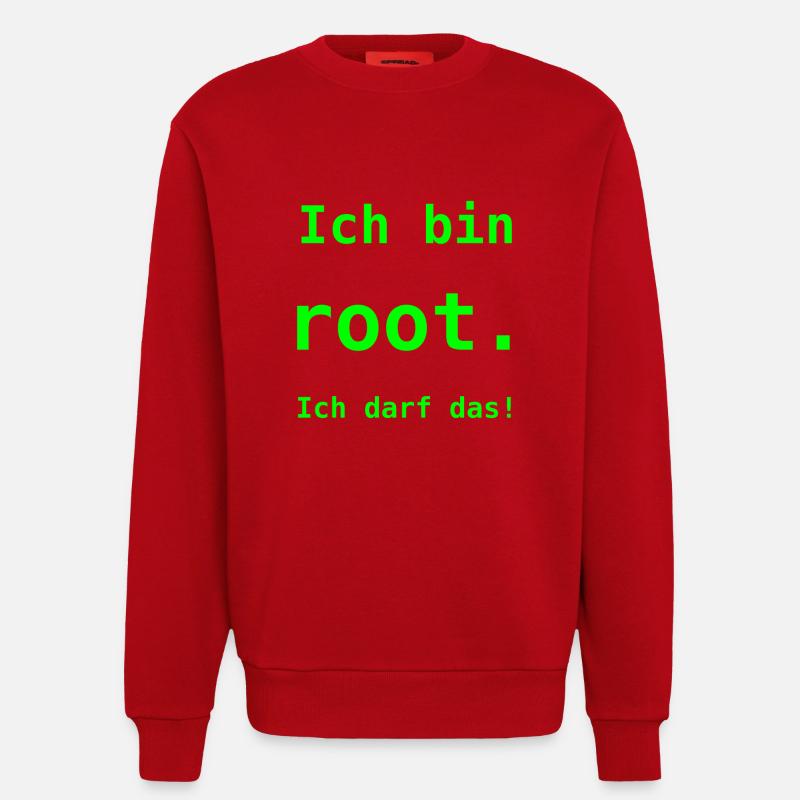 Ich bin root - Sweatshirt - made by SPREAD  - Rot