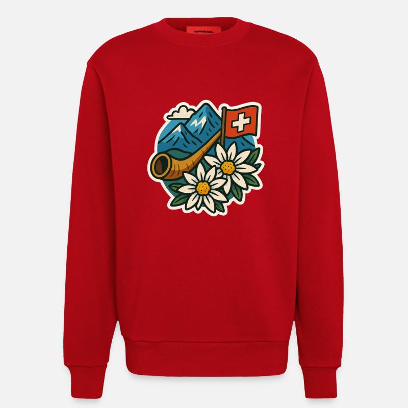 Schweizer tradition - Sweatshirt - made by SPREAD  - Rot
