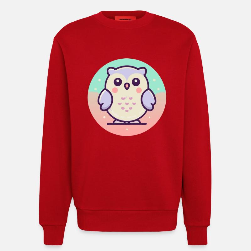Eule - Sweatshirt - made by SPREAD  - Rot