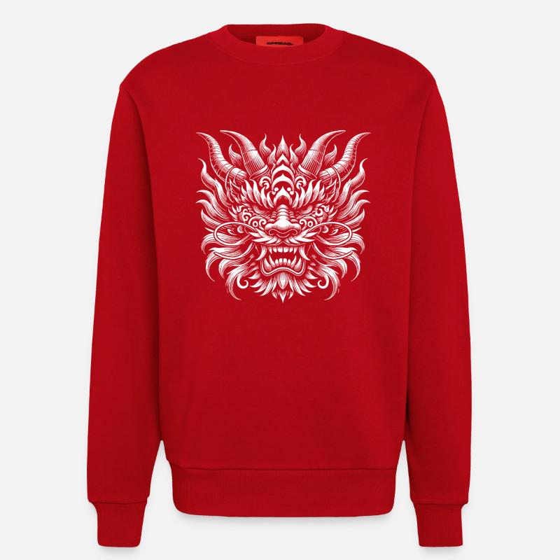 Drachenmaske - Sweatshirt - made by SPREAD  - Rot
