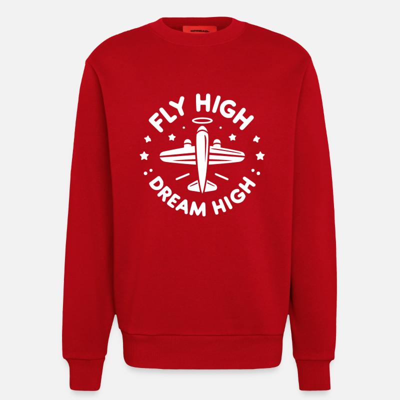 Fly High Dream High - Sweatshirt - made by SPREAD  - red