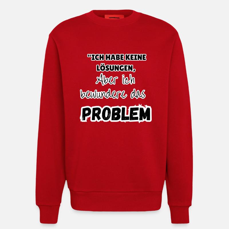 "Problem solution" - Sweatshirt - made by SPREAD  - red