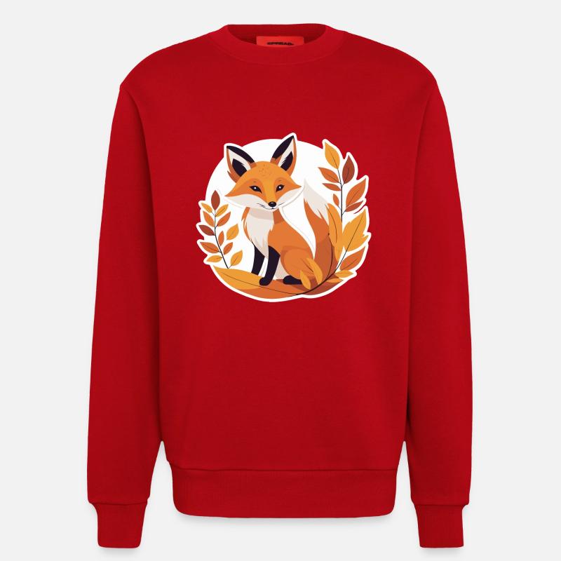 Fuchs im Herbst #6 - Sweatshirt - made by SPREAD  - Rot