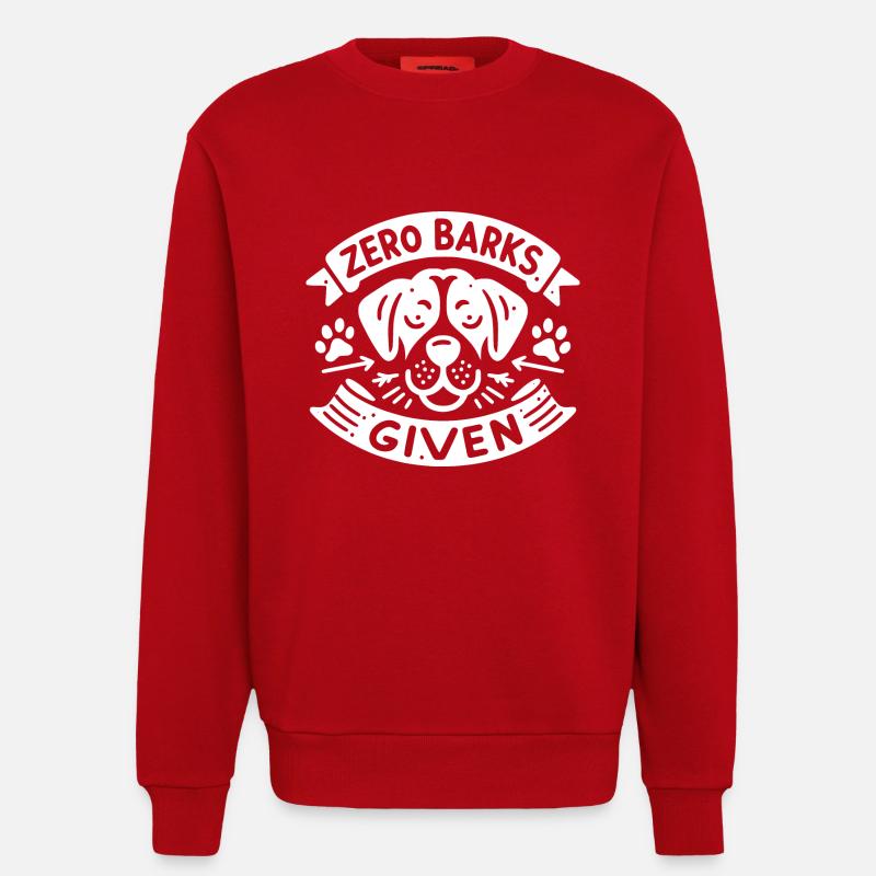 Zero Barks Given - Sweatshirt - made by SPREAD  - red