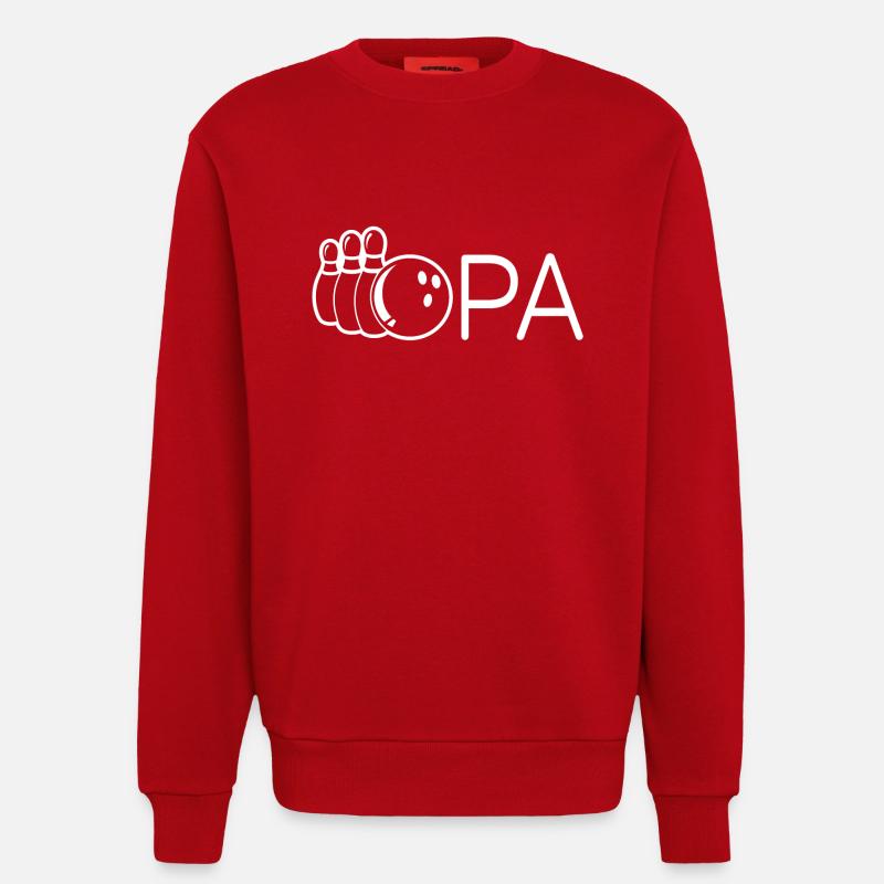 Opa Bowling Geschenkidee - Sweatshirt - made by SPREAD  - Rot