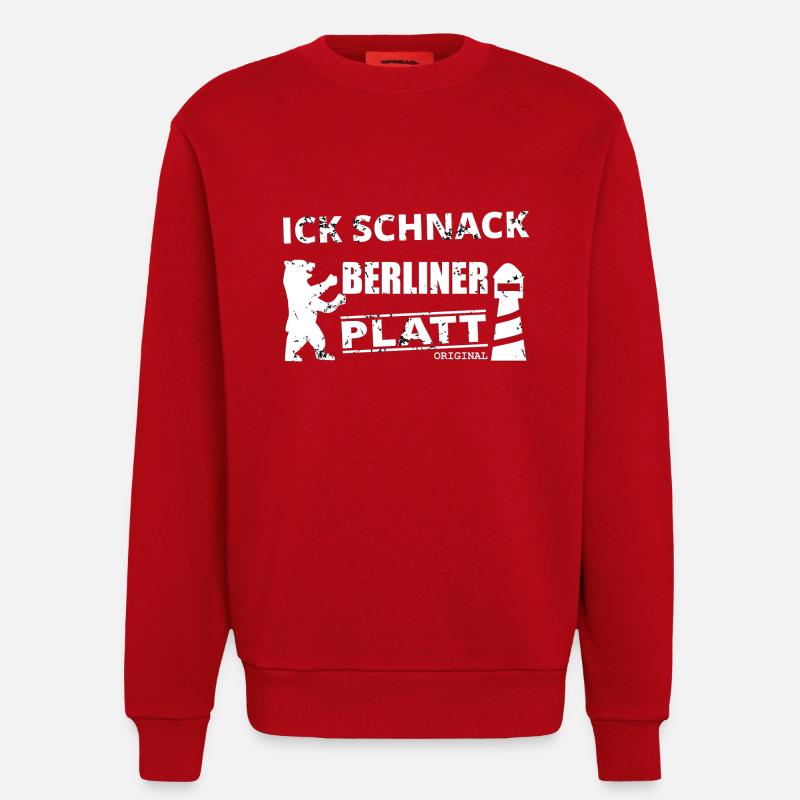 Berlin Low German - Sweatshirt - made by SPREAD  - red