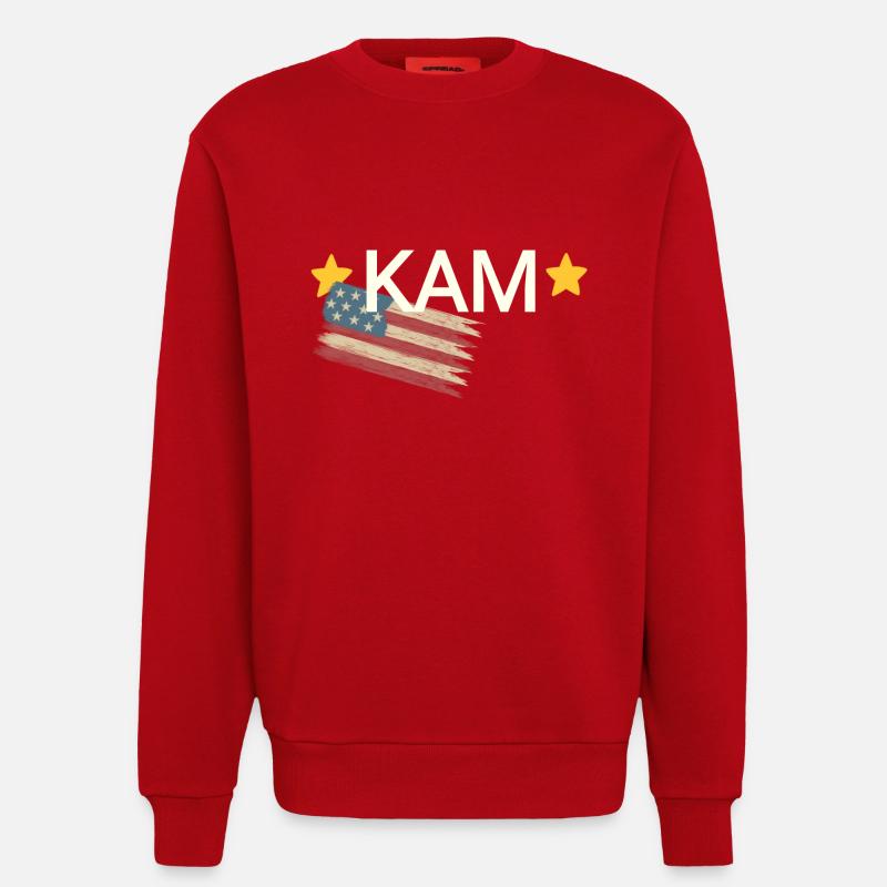 Nom d’animal Kam Kamala - Sweat bio décontracté fabriqué en UE - rouge