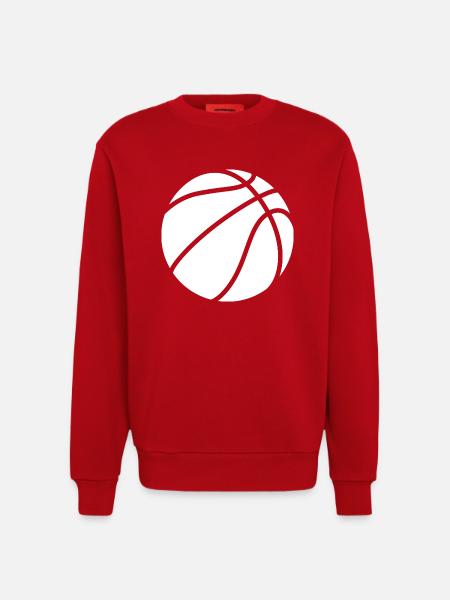 Basketball logo white - Sweatshirt - made by SPREAD - red