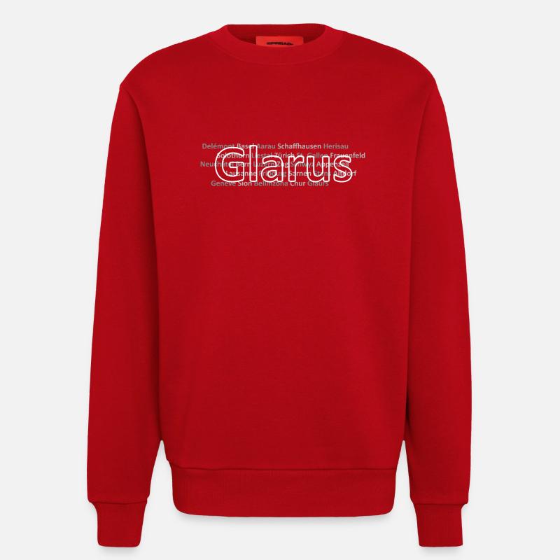 Schweizer Städte Glarus - Sweatshirt - made by SPREAD  - Rot