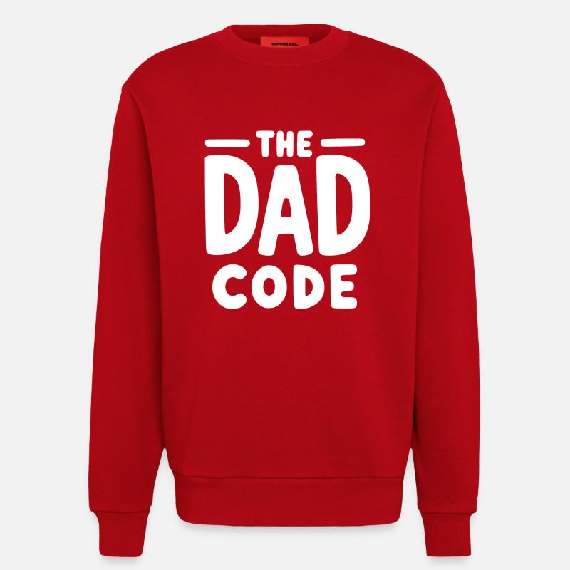 Le code du papa - Sweat bio décontracté fabriqué en UE - rouge