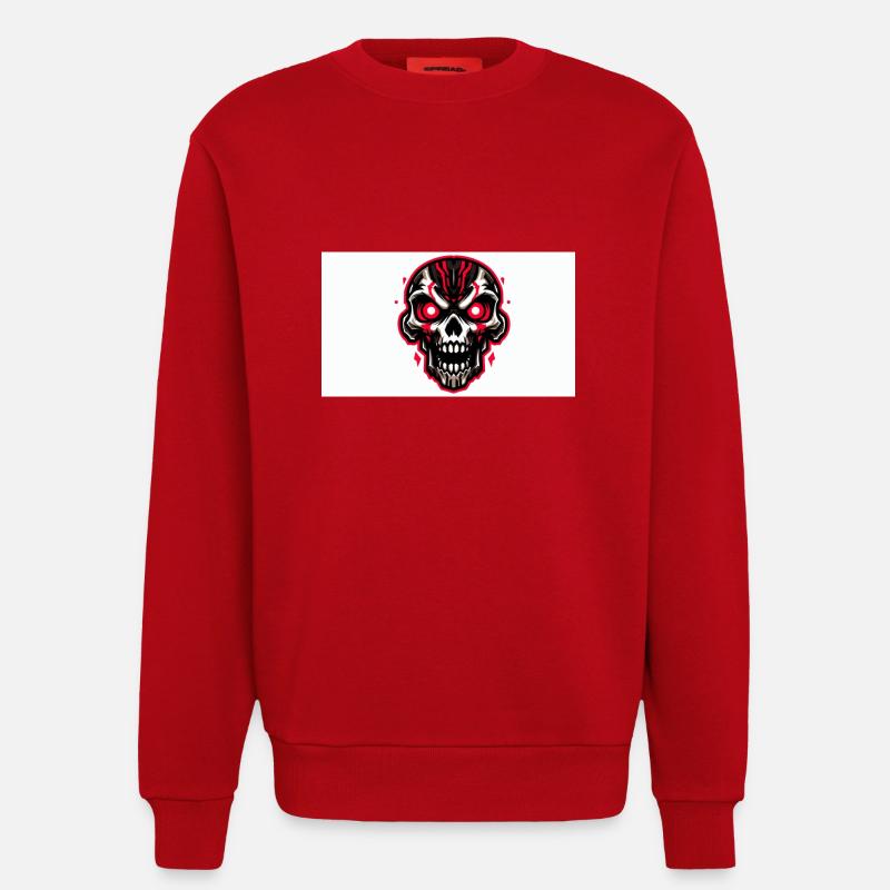 Animierter Schädel - Sweatshirt - made by SPREAD  - Rot