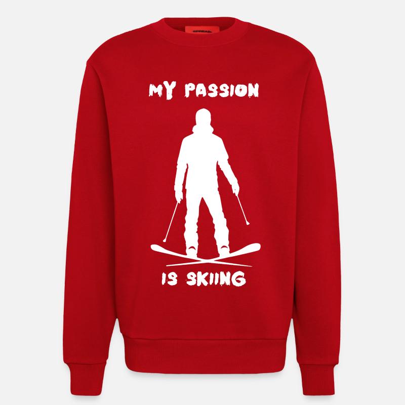 My passion is Skiing - Sweatshirt - made by SPREAD  - Rot