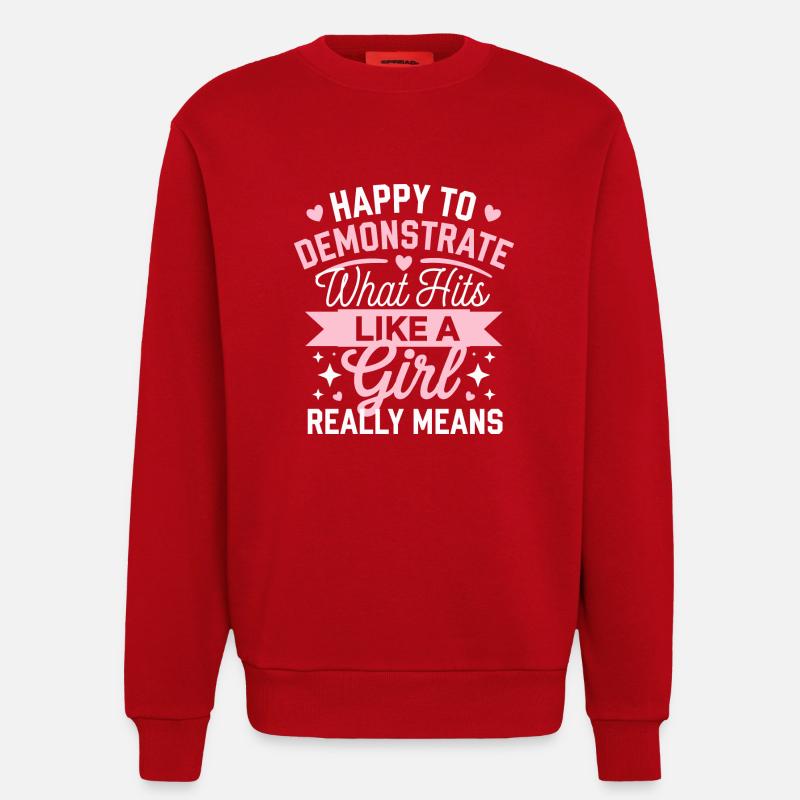 Mädchenpower im Kampfsport - Sweatshirt - made by SPREAD  - Rot