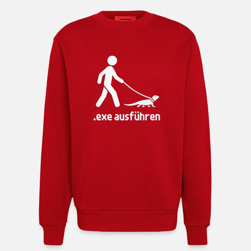 Programmierer Informatiker EXE Ausführen - Sweatshirt - made by SPREAD - Rot