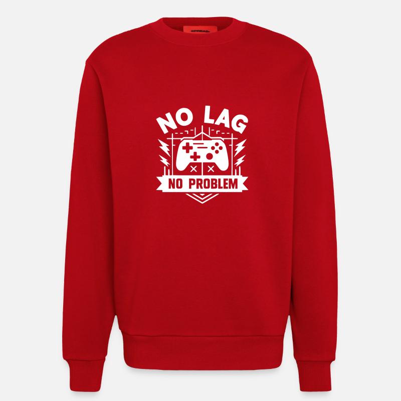 No Lag No Problem - Sweatshirt - made by SPREAD  - red