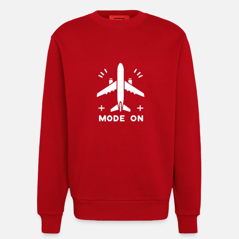 Flugzeugmodus Ein - Sweatshirt - made by SPREAD  - Rot