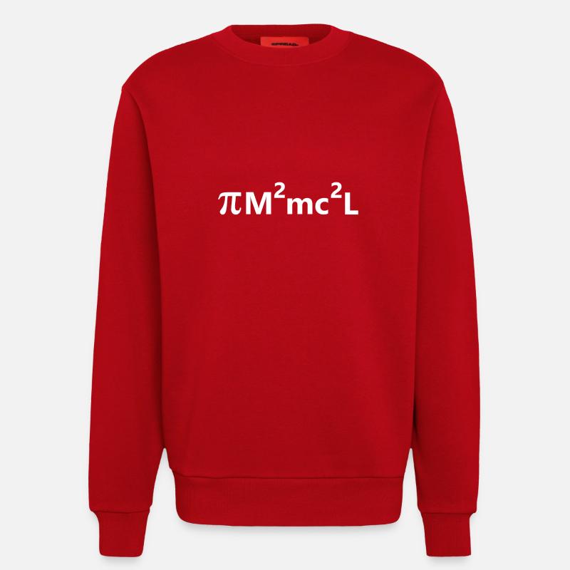 Mathematischer Pimmel weiß - Sweatshirt - made by SPREAD - Rot