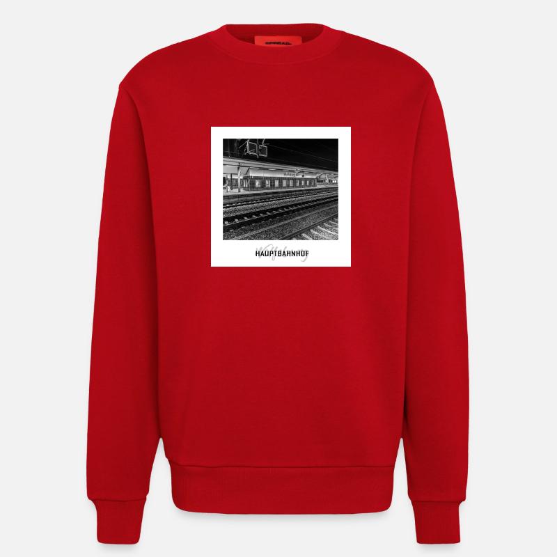 Wolfsburg Hauptbahnhof - Sweatshirt - made by SPREAD  - Rot