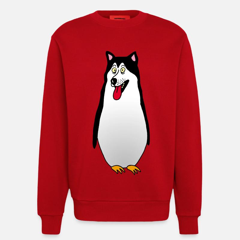 Hund oder Pinguin? - Sweatshirt - made by SPREAD  - Rot