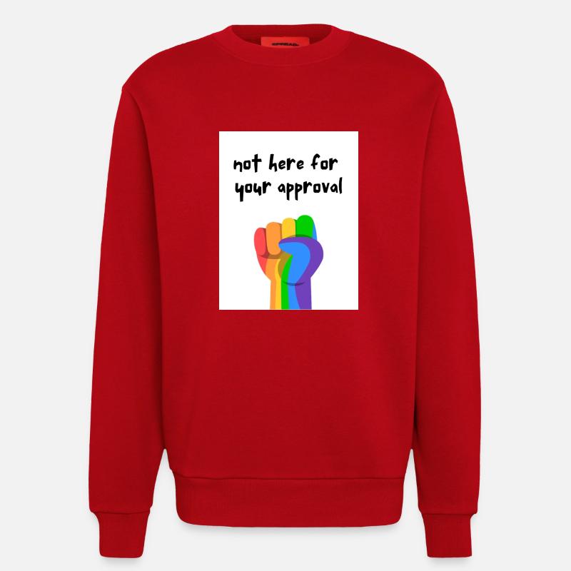 Regenbogen-Stolz-Faust - Sweatshirt - made by SPREAD  - Rot