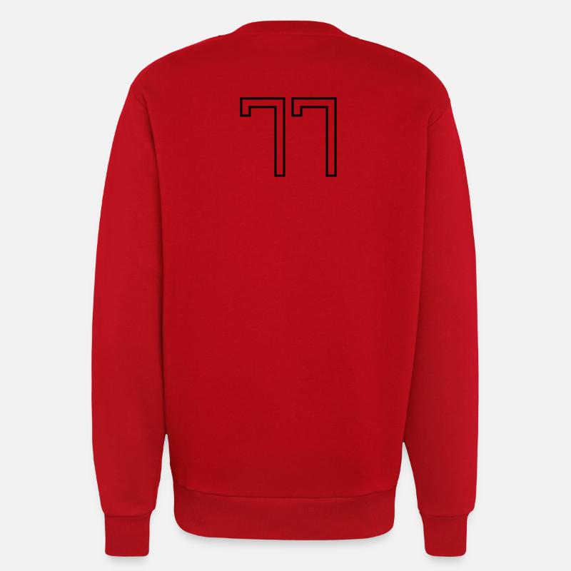 Nummer 77 (Universitätsstil) - Sweatshirt - made by SPREAD  - Rot