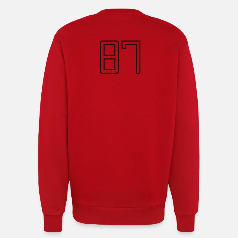 Nummer 87 (Universitätsstil) - Sweatshirt - made by SPREAD  - Rot