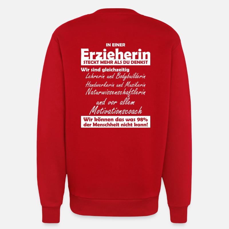 Erzieherin - Sweatshirt - made by SPREAD  - Rot