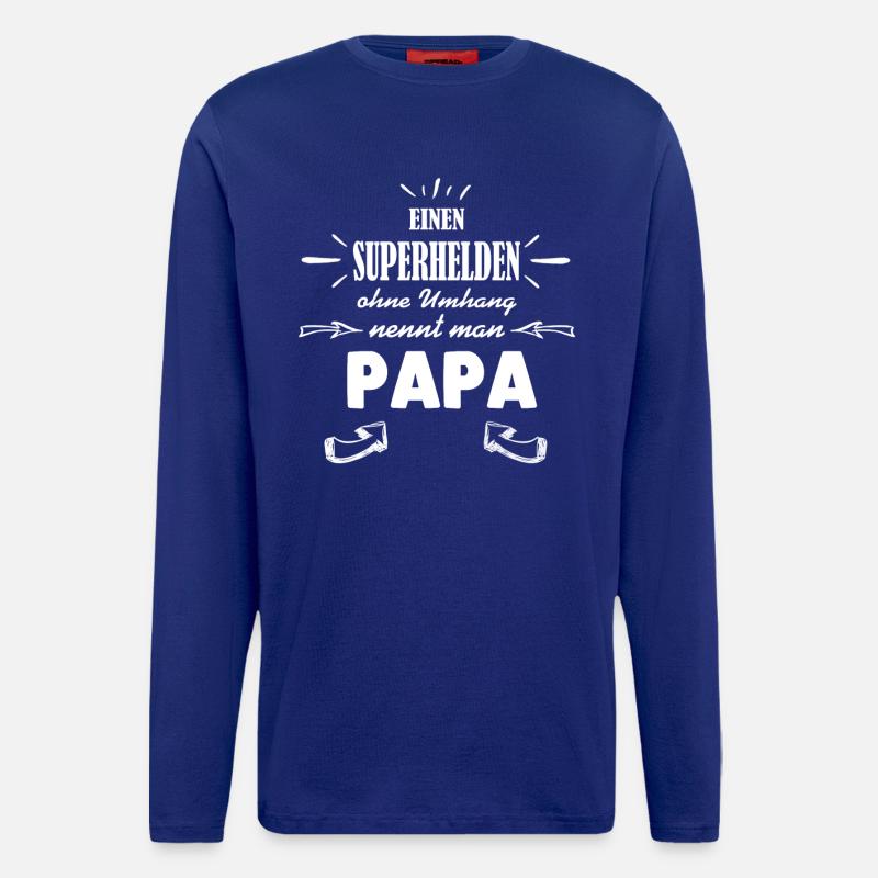 Superheld - Papa - Langarmshirt - made by SPREAD  - Iconic Blue