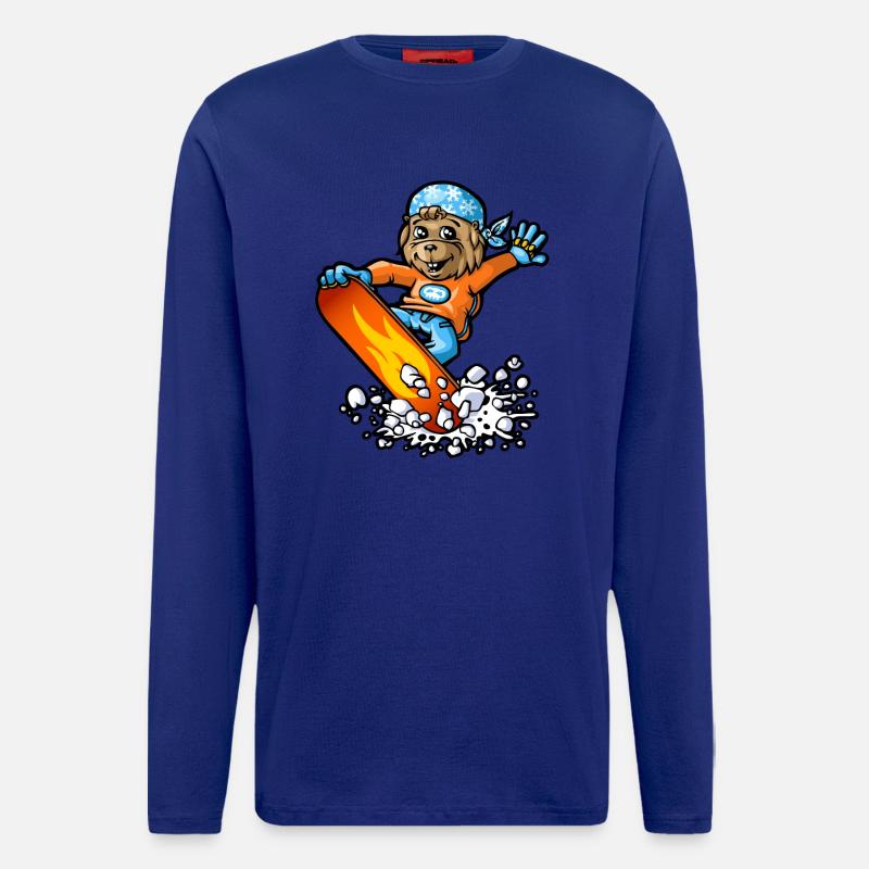 Murmeltier Schnee 02 - Langarmshirt - made by SPREAD  - Iconic Blue