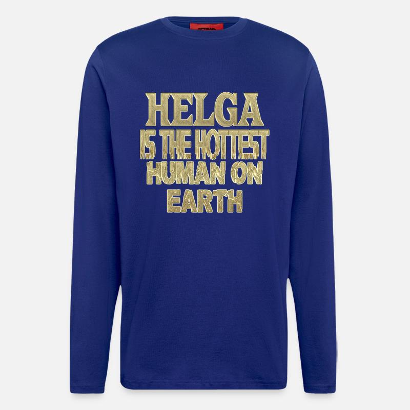 Helga - Manches longues bio décontracté fabriqué en UE - Iconic Blue