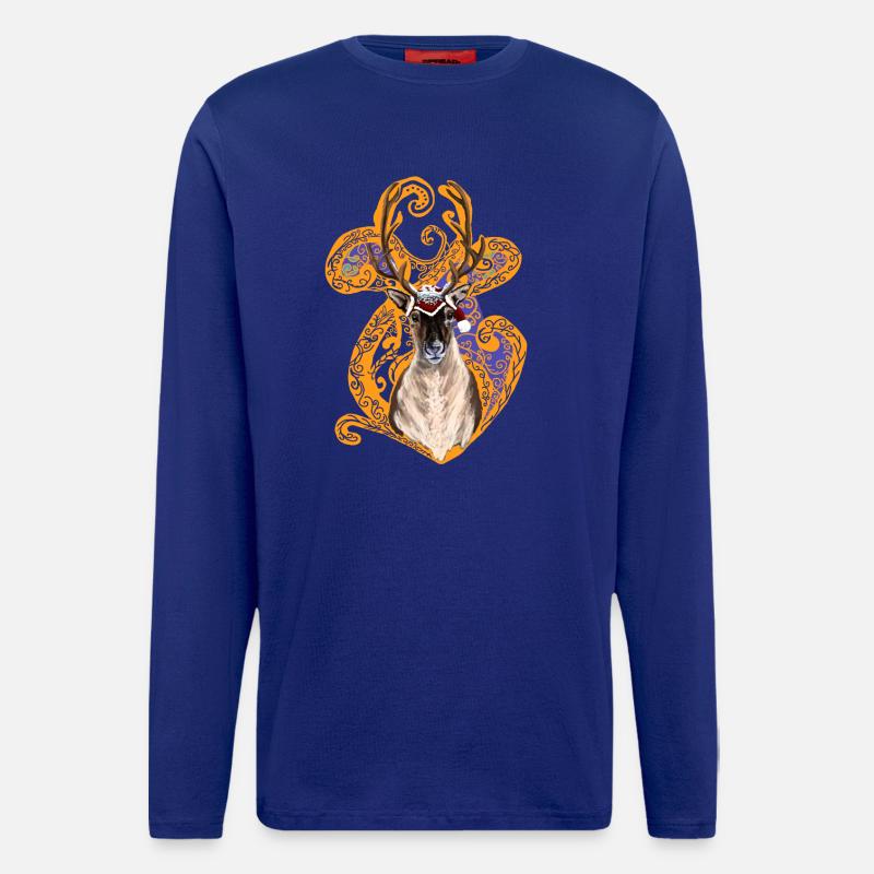 Weihnachtsren - Langarmshirt - made by SPREAD  - Iconic Blue