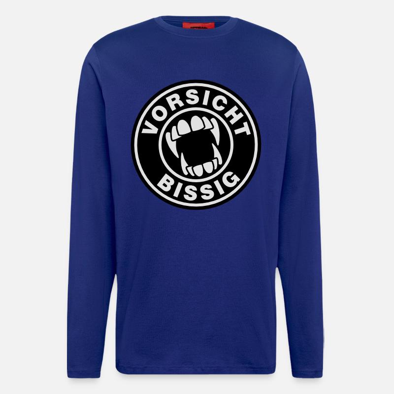 Vorsicht bissig - Langarmshirt - made by SPREAD  - Iconic Blue