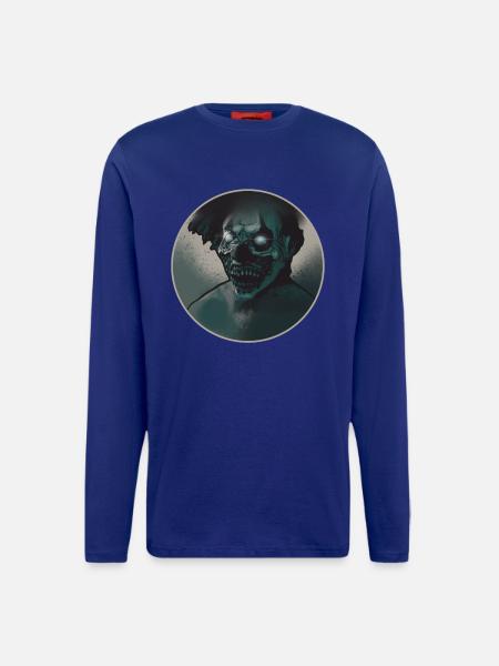 Clown d'horreur - Manches longues bio décontracté fabriqué en UE - Iconic Blue